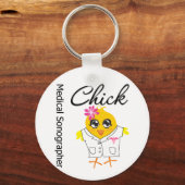 Medical Sonographer Chick Sleutelhanger (Voorkant)