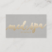 Medical Spa Estheticus Elegant Gold Script Visitekaartje (Voorkant)