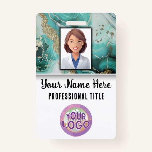 Medical Staff Name Title Logo Nurse Doctor  Badge (Voorkant)