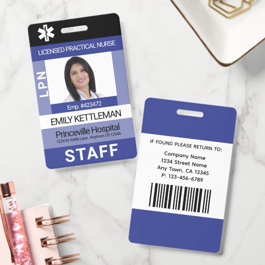 Medical Staff Photo ID Badge - Editable (Kantoor)