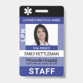 Medical Staff Photo ID Badge - Editable (Voorzijde)