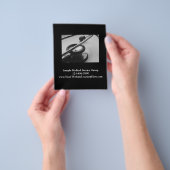 Medical Stethoscoop Business, zwart en wit Flyer (Hand)