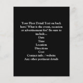 Medical Stethoscoop Business, zwart en wit Flyer (Achterkant)