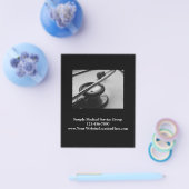 Medical Stethoscoop Business, zwart en wit Flyer (Enkel)