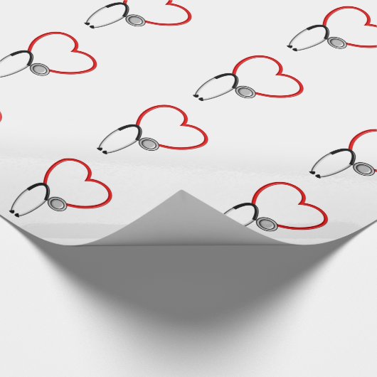 Medical Stethoscoop Gift Wrap Cadeaupapier (Hoek)
