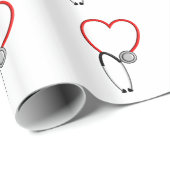 Medical Stethoscoop Gift Wrap Cadeaupapier (Rol Hoek)