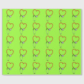 Medical Stethoscoop Gift Wrap Lime Green Cadeaupapier (Vlak)