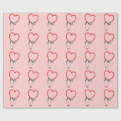 Medical Stethoscoop Gift Wrap Roze Cadeaupapier (Vlak)
