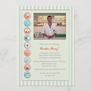 Medical Stock Afstuderen Foto Uitnodiging