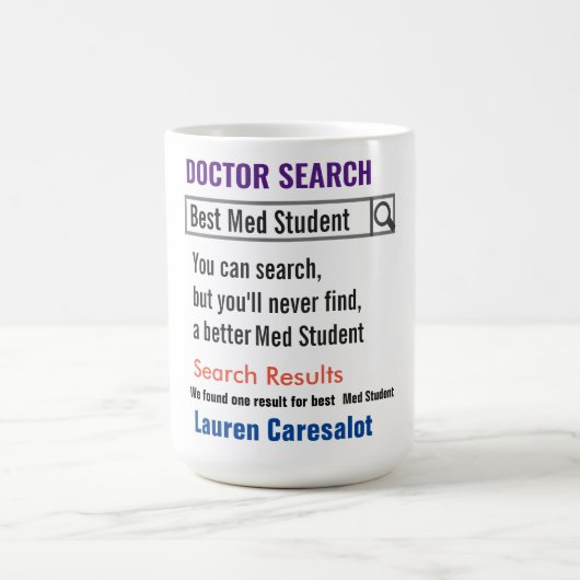 Medical Student Funny Search Gift Mug Koffiemok (Center)