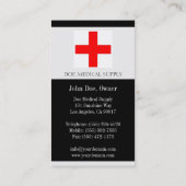 Medical Supply Cross Red B/W Visitekaartje (Achterkant)