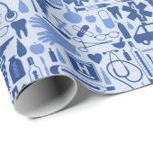 Medical ThapBlue RN Nurse Afstuderen Cadeaupapier (Rol Hoek)