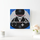 Medical Theme Wall Clock HAMbyWG Vierkante Klok (Huis)