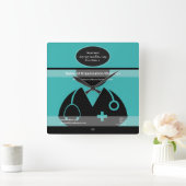 Medical Theme Wall Clock HAMbyWG Vierkante Klok (Huis)