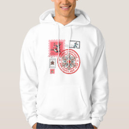 Medical-Themed Christmas Stamps and Holiday Clipar Hoodie