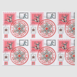 Medical-Themed Christmas Stamps and Holiday Clipar Tissuepapier
