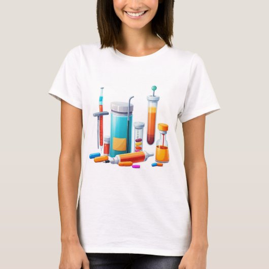 Medical Tools Cartoon Tee T-shirt (Voorkant)