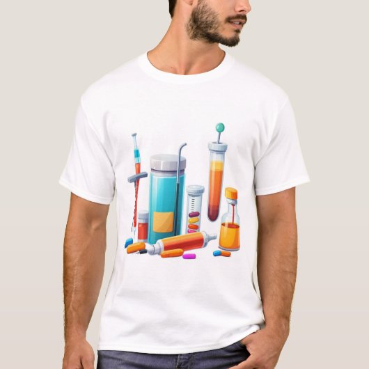 Medical Tools Cartoon Tee T-shirt (Voorkant)