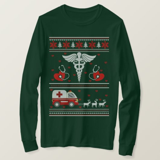 Medical Ugly Holiday Sweater T-shirt (Design voorkant)