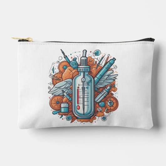 Medical Vial Art - Syringe & Pill Bottle Wings Etui (Voorkant)