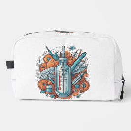 Medical Vial Art - Syringe & Pill Bottle Wings Toilettasje