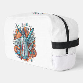 Medical Vial Art - Syringe & Pill Bottle Wings Toilettasje