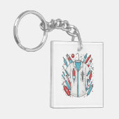 Medical Vial Keychain - Nurse & Doctor Gift (Voorkant Links)
