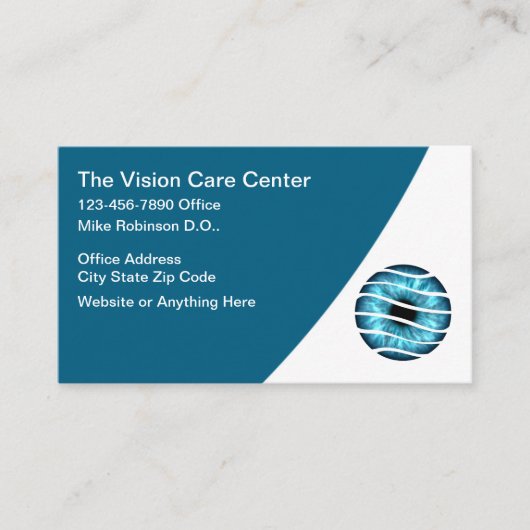 Medical Vision Care Eye Theme Visitekaartje (Voorkant)
