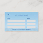 Medical White 3D Caduceus Blue Design Afsprakenkaartje (Achterkant)