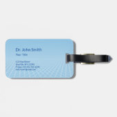 Medical White 3D Caduceus Blue Design Bagagelabel (Achterkant horizontaal)