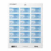 Medical White 3D Caduceus Blue Design Etiket (Full Sheet)