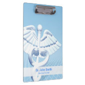 Medical White 3D Caduceus Blue Design Klembord (Rechts)