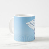 Medical White 3D Caduceus Blue Design Koffiemok (Voorkant links)