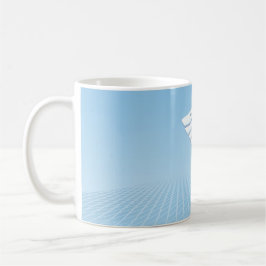 Medical White 3D Caduceus Blue Design Koffiemok