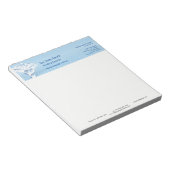 Medical White 3D Caduceus Blue Design Notitieblok (Schuin)