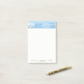 Medical White 3D Caduceus Blue Design Post-it® Notes (Op bureau)