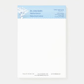 Medical White 3D Caduceus Blue Design Post-it® Notes (Voorkant)
