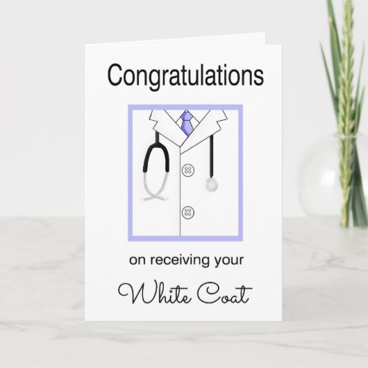 Medical White Coat Gefeliciteerd Kaart (Voorkant)