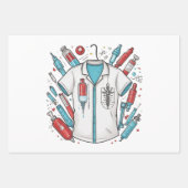 Medical Wrapping Paper - Syringe & Vial Art (Voorkant 2)