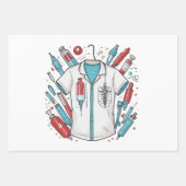 Medical Wrapping Paper - Syringe & Vial Art (Voorkant)