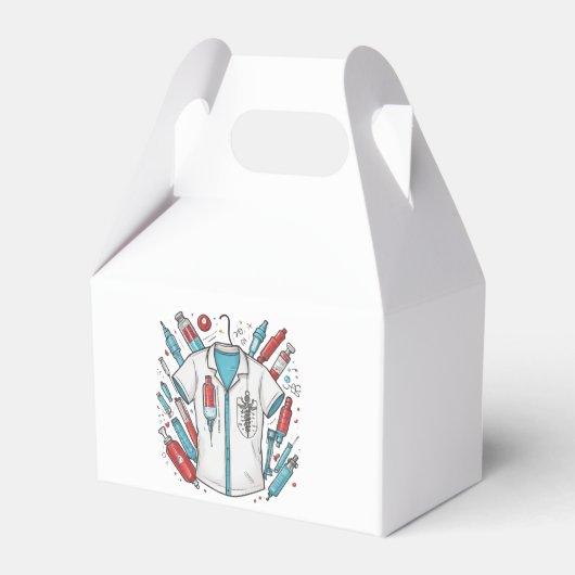 Medical Wrapping Paper - Syringe & Vial Art Bedankdoosjes (Voorkant Zijde)