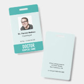 Medical Ziekenhuis Klinische foto ID Badge (Front & Back)