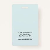 Medical Ziekenhuis Klinische foto ID Badge (Achterkant)