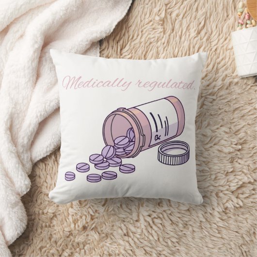 Medically Regulated Cute Pink Pill Bottle Girly Kussen (Deken)