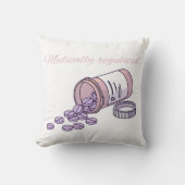 Medically Regulated Cute Pink Pill Bottle Girly Kussen (Voorkant)