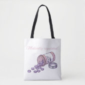 Medically Regulated Cute Pink Pill Bottle Girly Tote Bag (Voorkant)