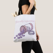Medically Regulated Cute Pink Pill Bottle Girly Tote Bag (Dichtbij)