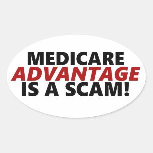 Medicare Advantage is een Scam Ovale Sticker