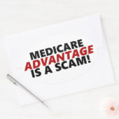 Medicare Advantage is een Scam Ovale Sticker (Envelop)