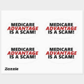 Medicare Advantage is een Scam Ovale Sticker (Vel)